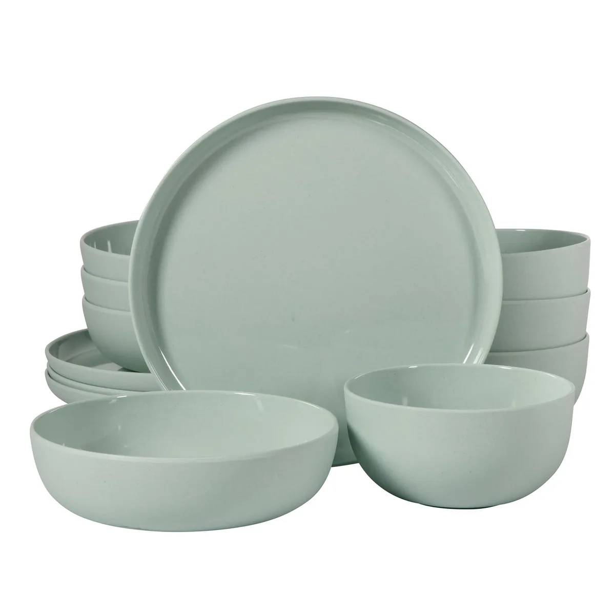 Gibson Home Gibson Home Candy Skies 12 Piece Melamine Dinnerware Set Green — product photo