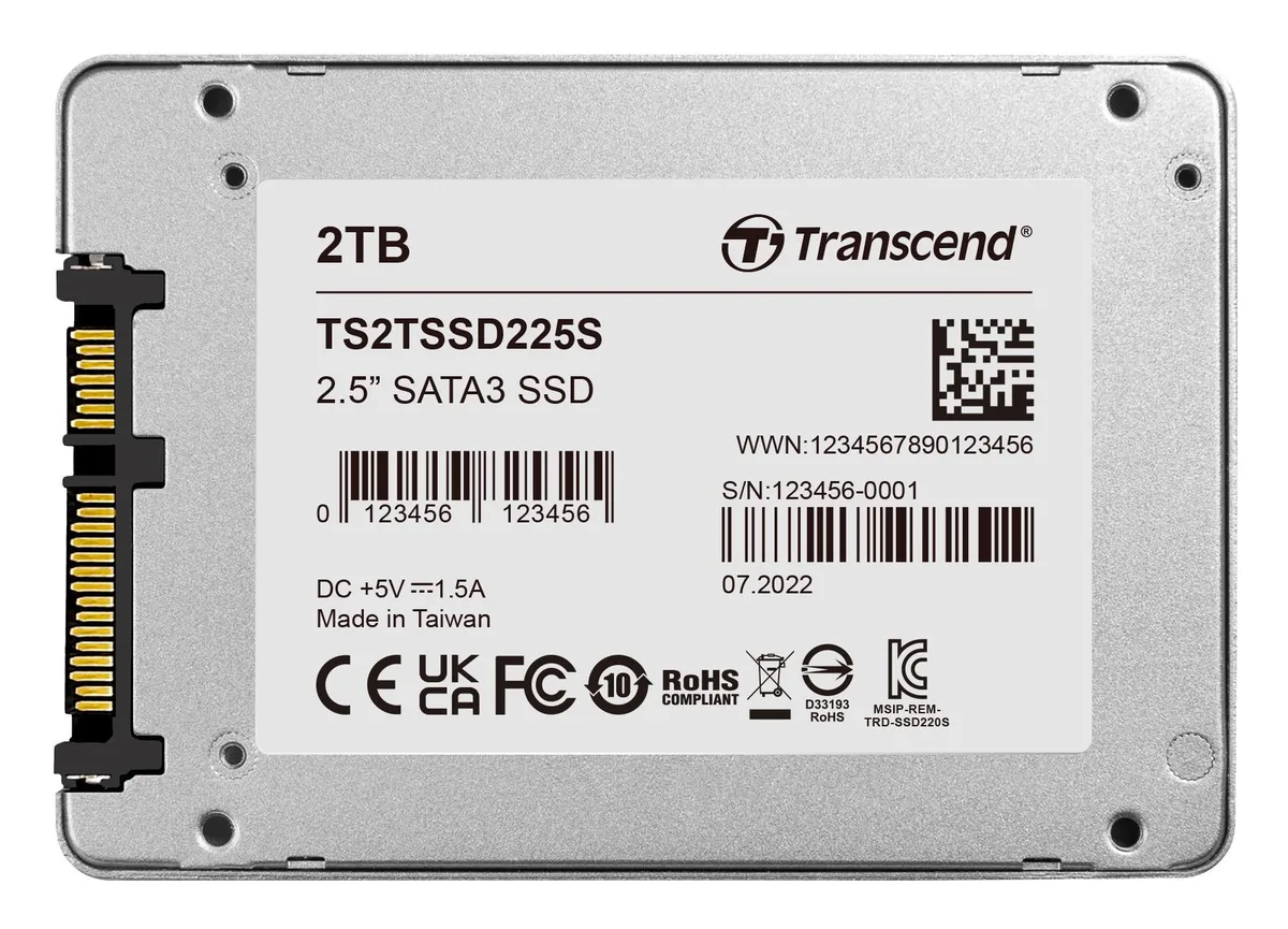 Transcend Transcend SSD225S 2TB 2.5-inch SATA SSD — product photo