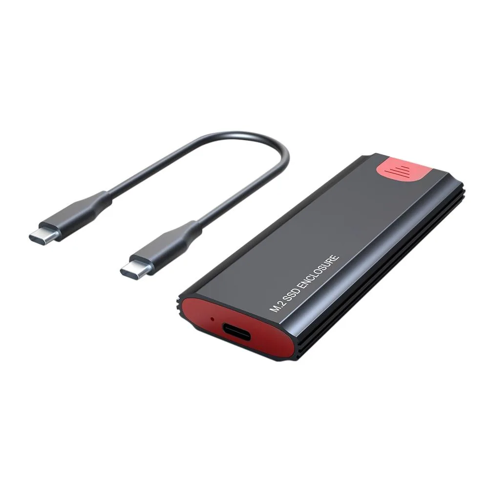 YINGHUA YINGHUA M.2 SATA NVMe Enclosure USB-C Dual Protocol 2TB Black C-C Cable — product photo