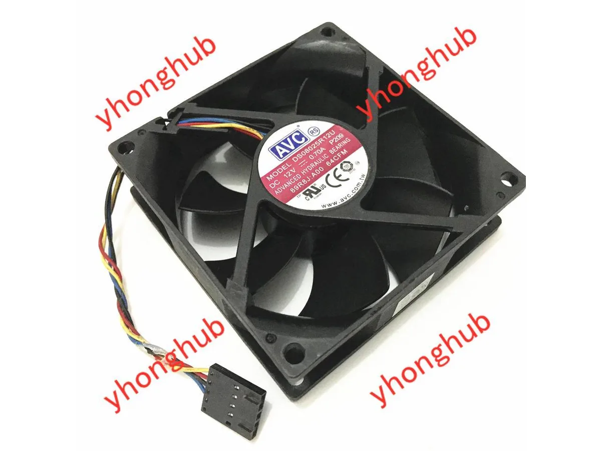 SXDOOL SXDOOL DS08025R12U P209 12V .70A 4-wire 80x80x25mm case fan — product photo