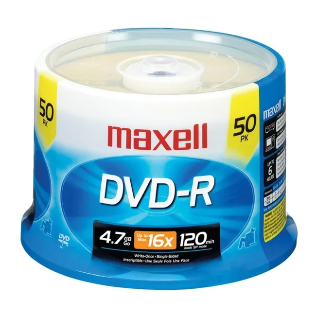 maxell maxell 638011 4.7GB 16X DVD-R 50 Pack Spindle — product photo