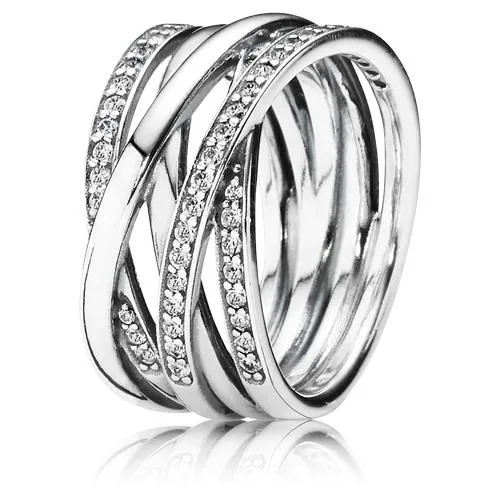 PANDORA PANDORA Entwined Ring Sterling Silver Clear Cubic Zirconia — product photo