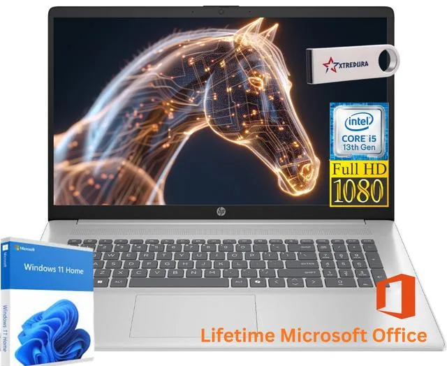 HP HP 17 laptop Intel Core i5-1334U 24GB 512GB SSD 17.3" FHD Silver — product photo