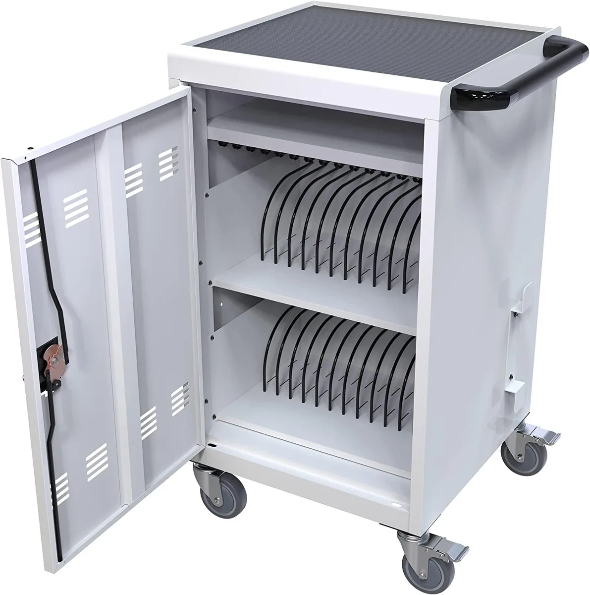 BFKK BFKK 30-Device Mobile Charging Cart 17-inch 32 Outlets White — product photo