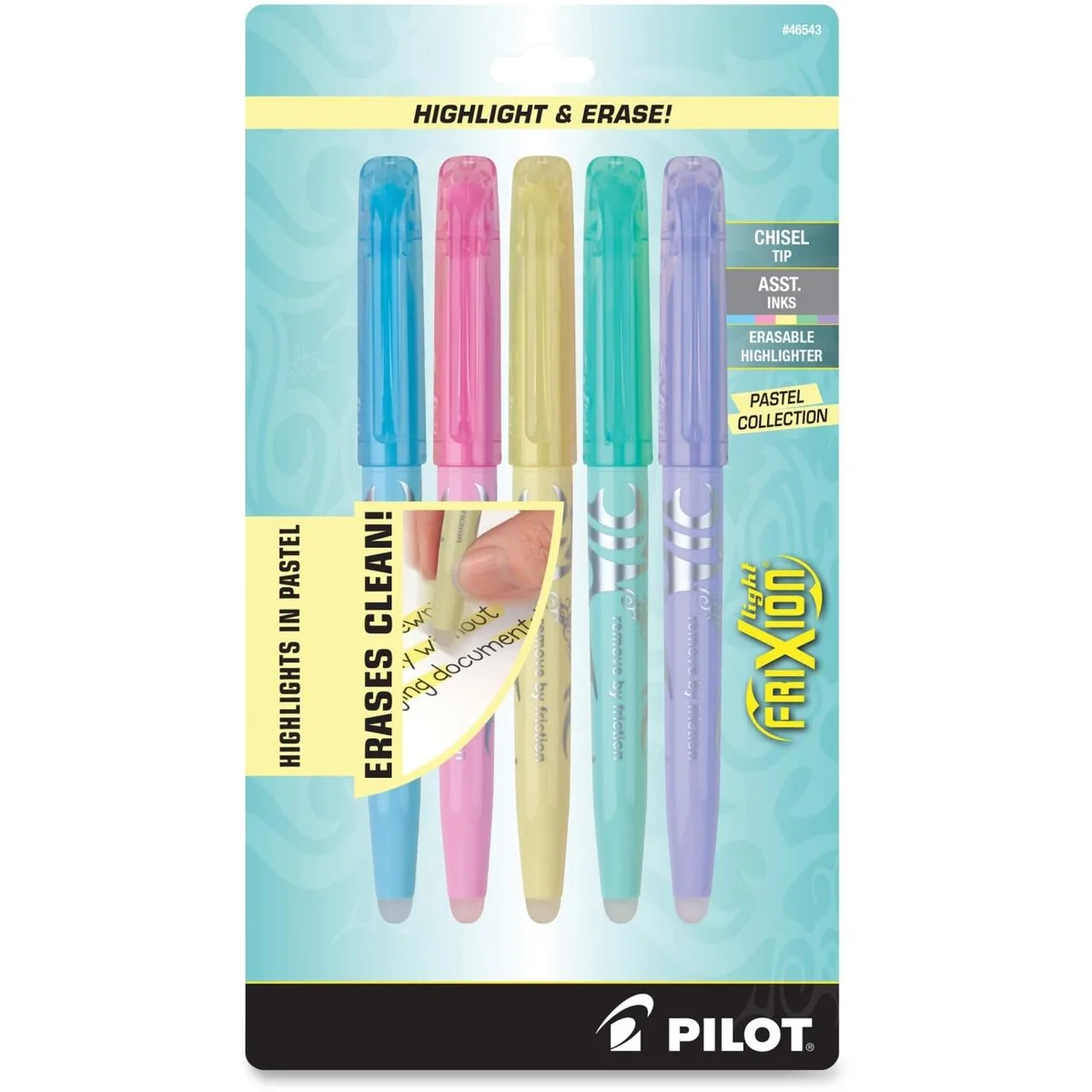 Pilot Pen Pilot Pen 46543 FriXion Light Pastel Erasable Highlighter Yellow 5 Pack — product photo