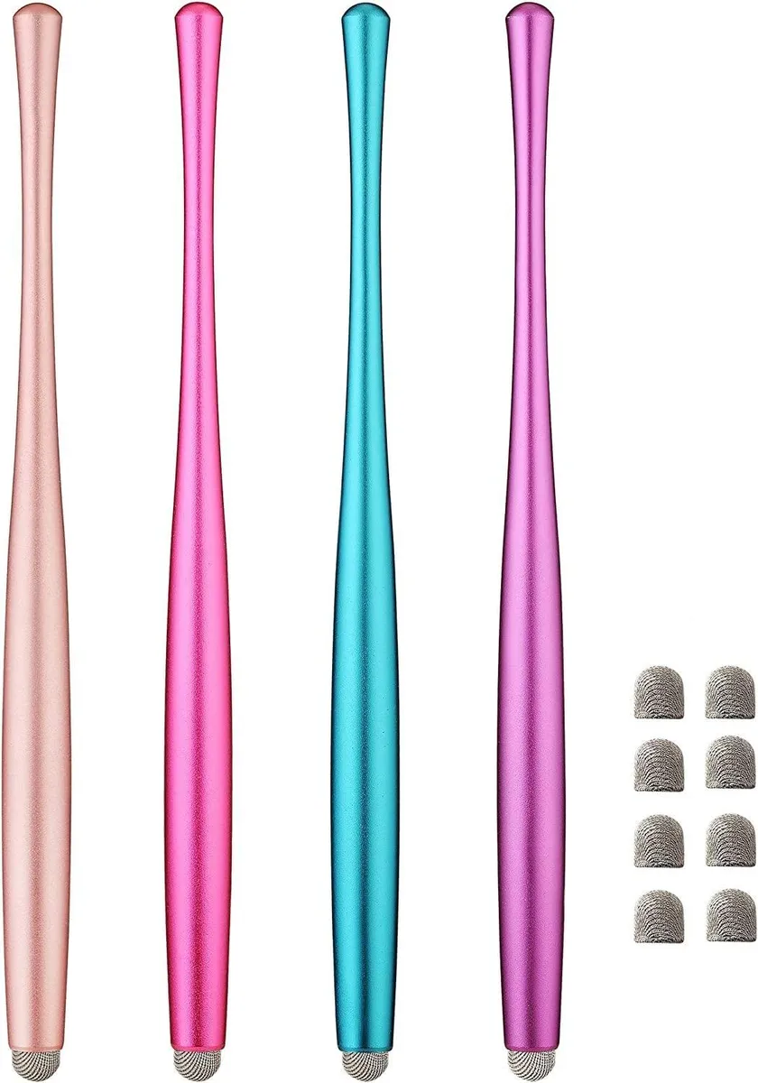 CCIVV Stylus Pen 4-Pack 8 Fiber Tips Pink Purple Blue Rose Gold — product photo