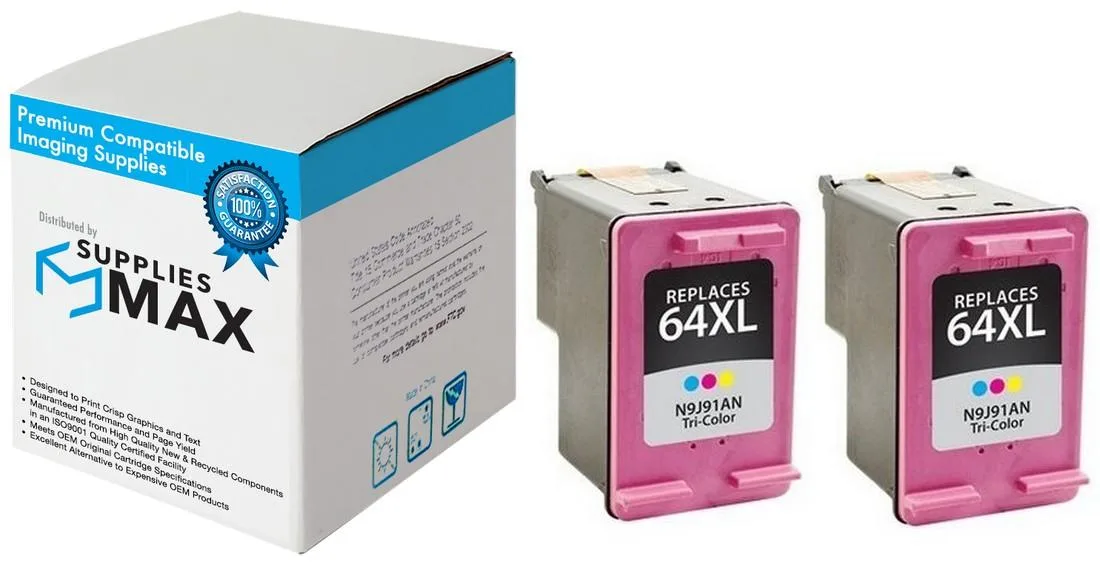 SuppliesMax SuppliesMax 64XL 2-pack color inkjet cartridge 415 pages — product photo