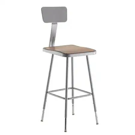 National Public Seating National Public Seating 6324HB Heavy-Duty Stool 500 lb 23.75"-31.75" office furniture — product photo