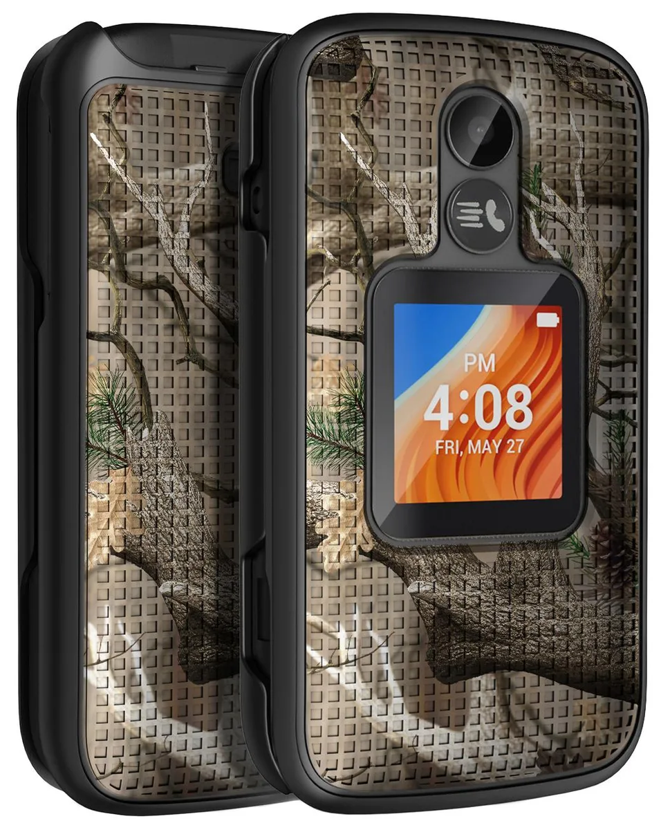 Nakedcellphone Nakedcellphone Tree Camouflage Real Woods Case for Alcatel TCL Flip 2 (T408DL) — product photo