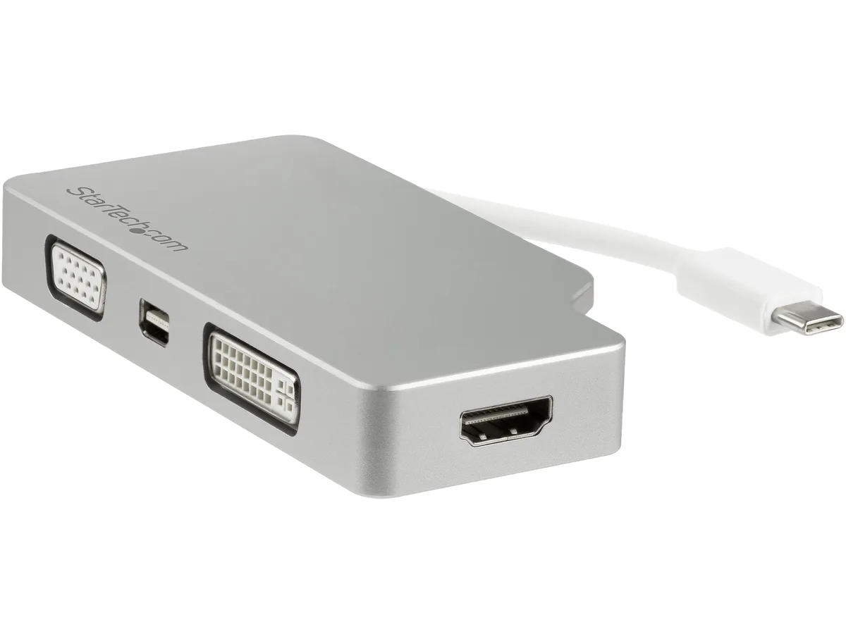 STARTECH STARTECH CDPVGDVHDMDP USB-C 4-in-1 Video Adapter Aluminum — product photo