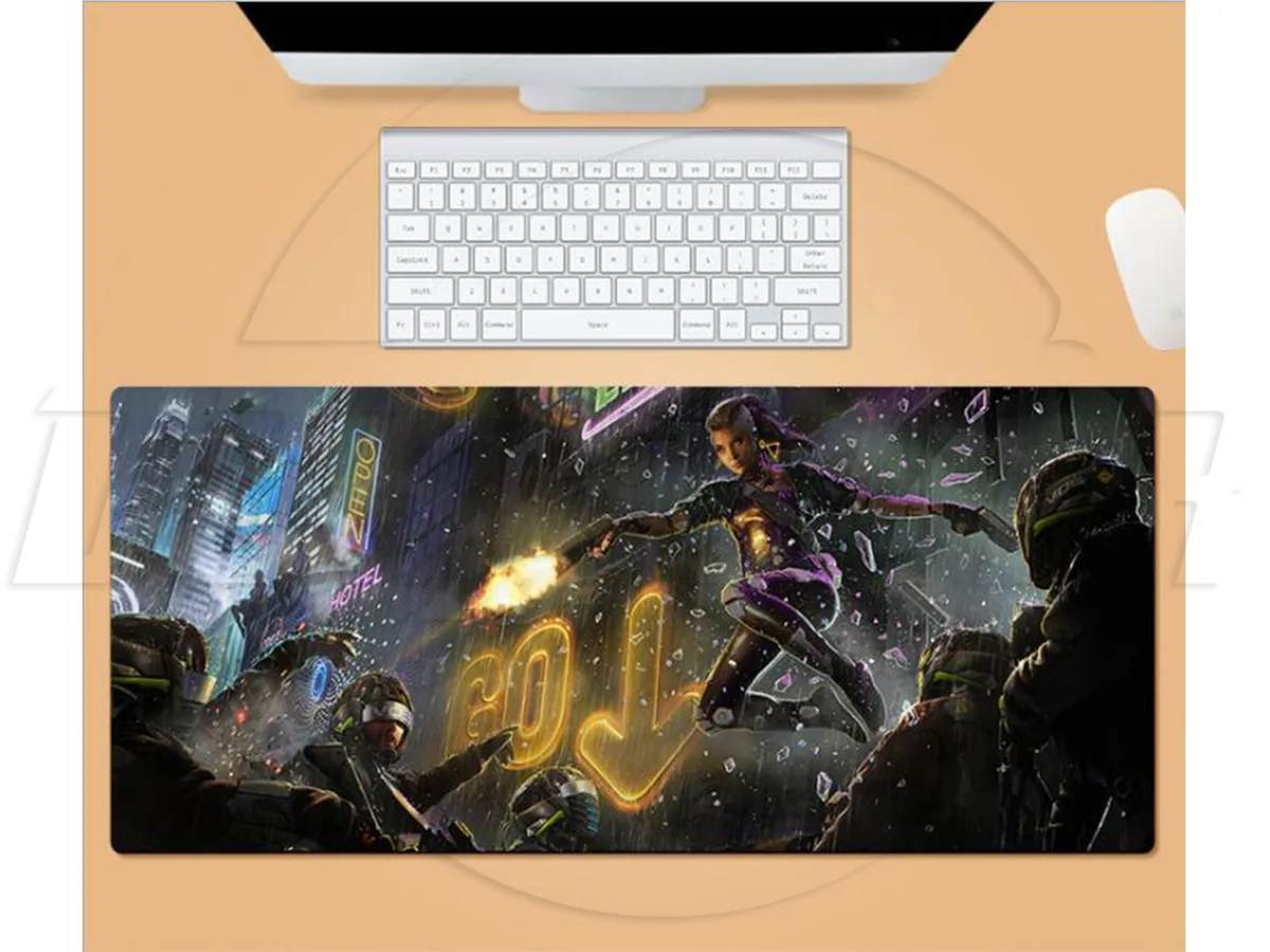 sakose sakose Cyberpunk 2077 mouse pad Gold 31.80" x 11.80 — product photo