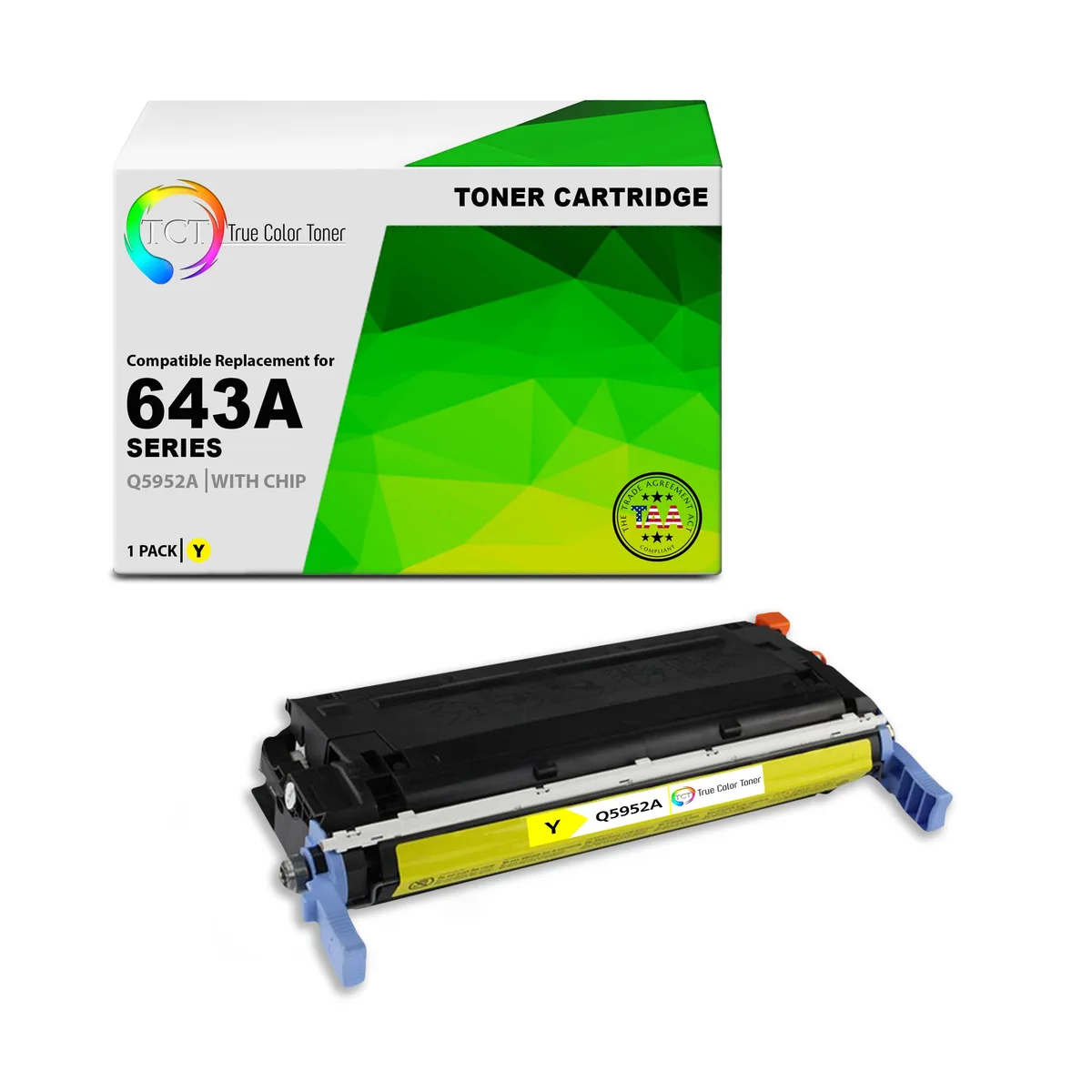 True Color Toner True Color Toner 643A Yellow toner cartridge Q5952A 10000 pages — product photo