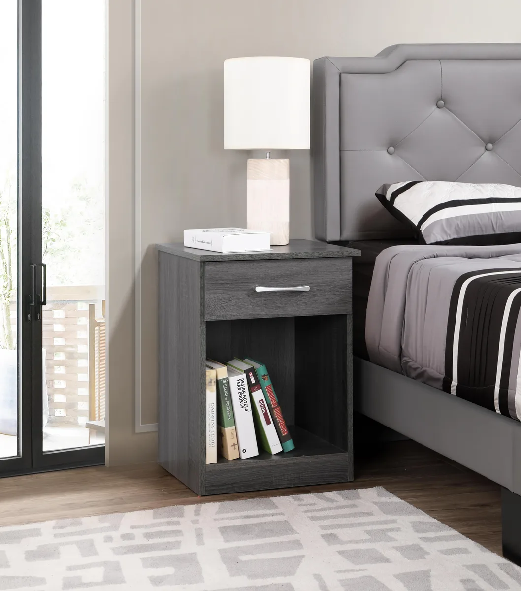 tuphen tuphen Lindsey G0043-N Nightstand Grey 24Hx18Wx16D — product photo