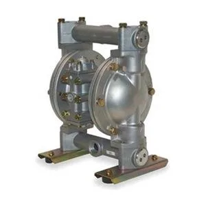 Aluminium double-diaphragm pump with top discharge and bottom intake connections