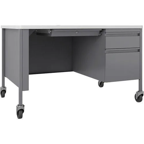 Lorell Lorell 66944 Right-Pedestal Mobile Desk 48x30x29 WE/Platinum — product photo