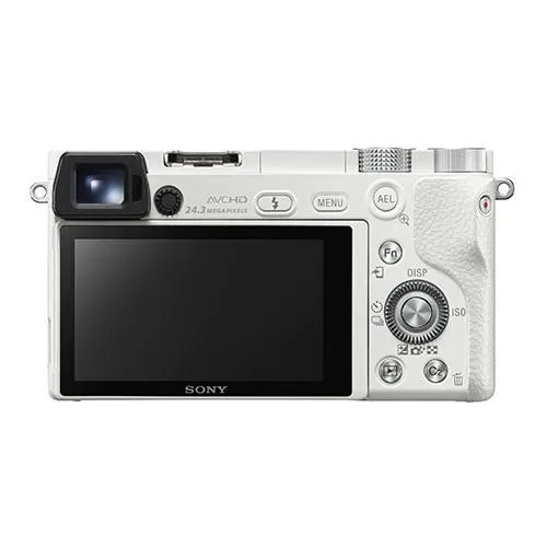Sony Sony Alpha a6000 24.3MP compact mirrorless camera with 16-50mm lens White — product photo