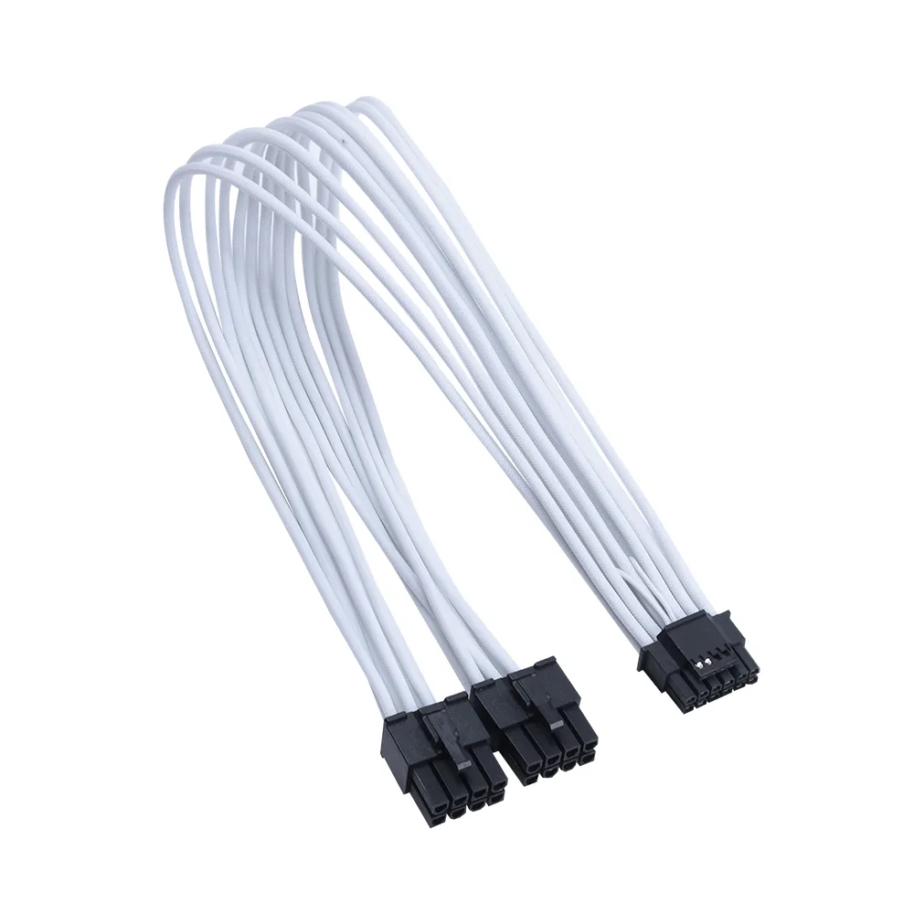 Xenlazar Xenlazar Superior 600W PCIe 5.0 12VHPWR White Mesh Paracord Computer Power Extension Cord — product photo