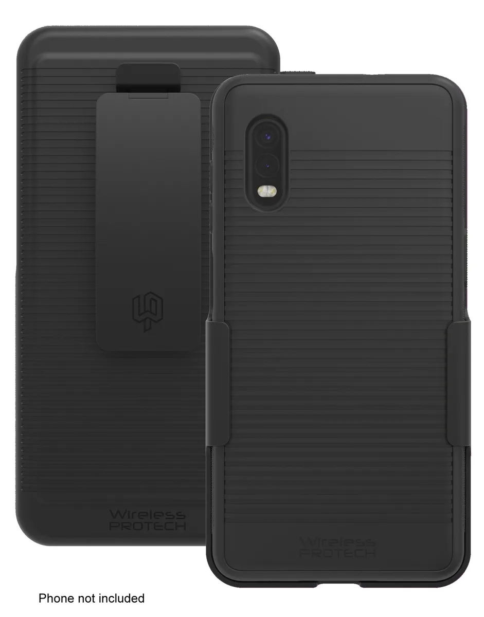 Wireless ProTECH Wireless ProTECH Flex Skin Case & Belt Clip Holster Combo Samsung Galaxy XCover Pro SM-G715 Black/Black — product photo