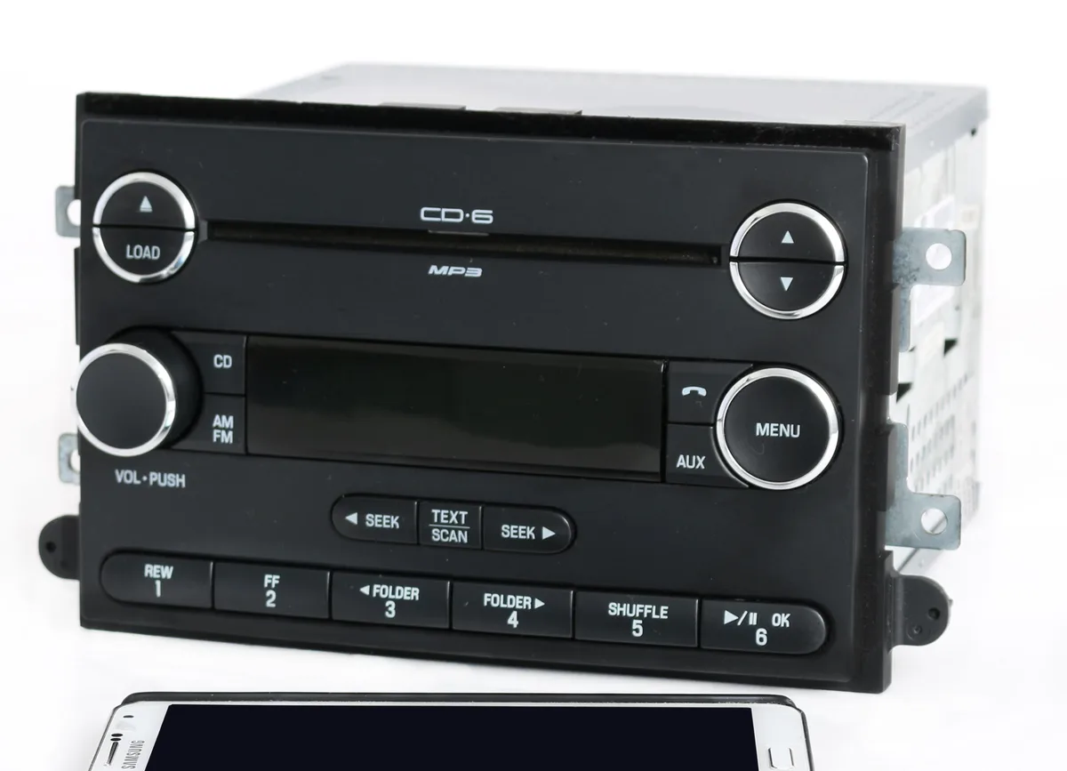 1 Factory Radio 1 Factory Radio 6E5T-18C815-CL AM FM 6 Disc CD Bluetooth receiver — product photo