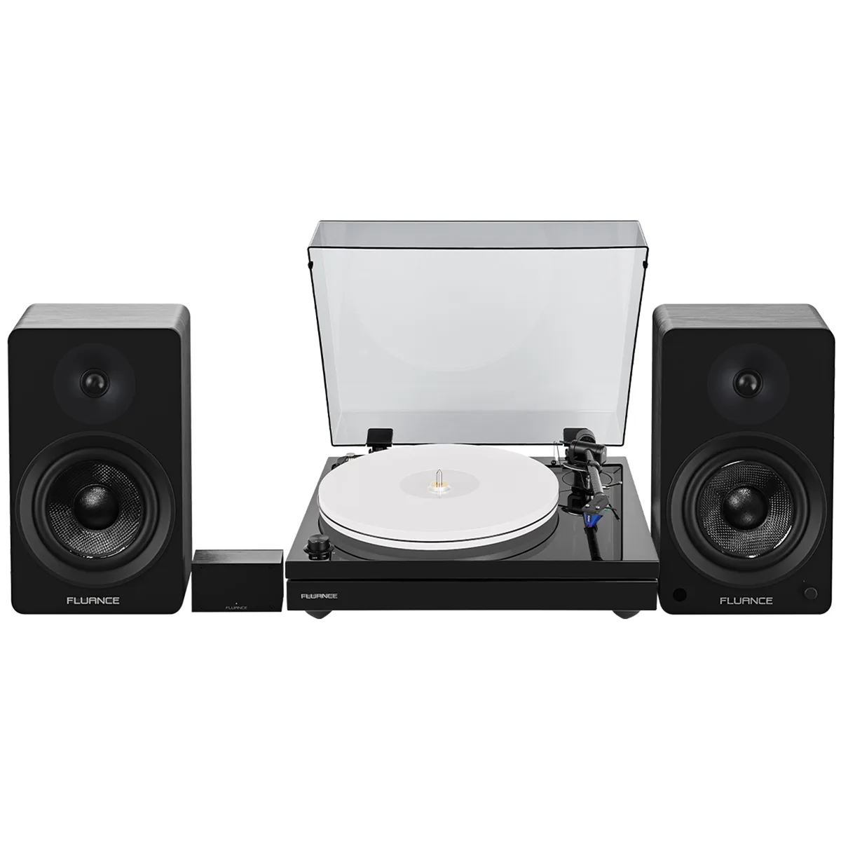 Fluance Fluance RT87 Dual-Plinth Turntable with PA10 Preamp and Ai61 Speakers, Piano Black/Black Ash — product photo