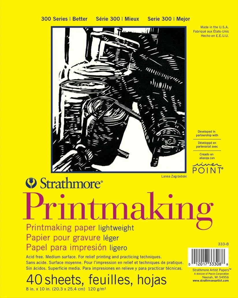  Strathmore 300 Series Printmaking Pad 8x10 in 40 Sheets 120 gsm — product photo