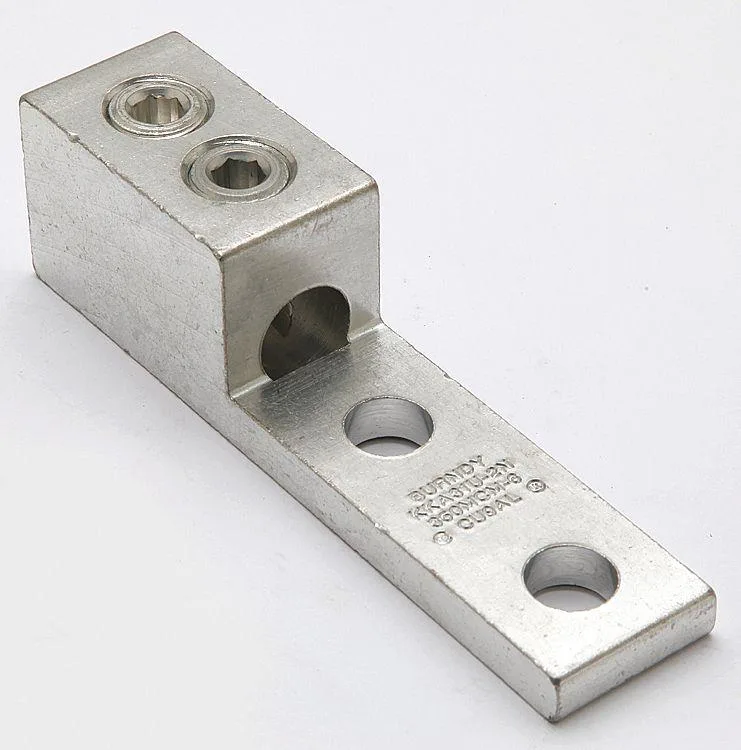 Aluminium lug, hex socket head, two mounting holes, 5.5In overall length