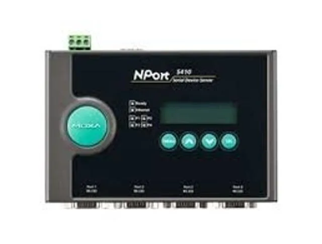 Moxa Moxa NPort 5410 4-Port RS-232 Serial Device Server 10/100 Ethernet DB9 Male — product photo