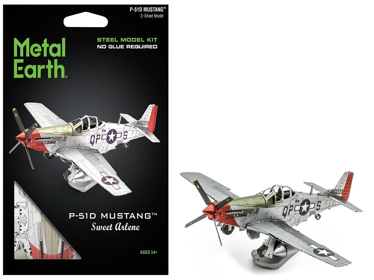 Metal Earth Metal Earth P-51D Mustang "Sweet Arlene" 58-Part Steel Model Kit Hobby Collectible — product photo