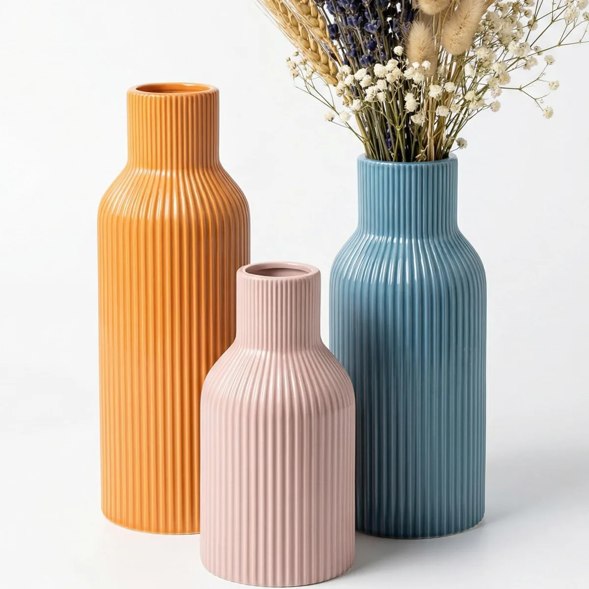  Avery TrendEcoHomevase Ceramic Vase Set of 3 Pink Blue Orange — product photo