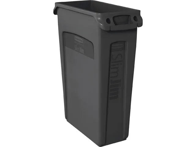 Rubbermaid Commercial Rubbermaid Commercial 354060BKCT 23 gal Slim Jim Vented Container Black 4 Pack — product photo
