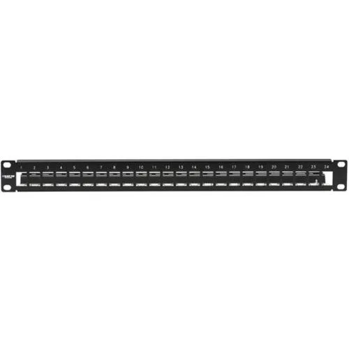 Black Box Corporation Black Box Corporation JPM10GF24 24-port Cat7 patch panel 1U wired accessory — product photo