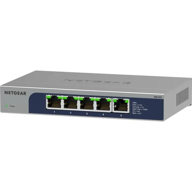 Netgear Inc. Netgear Inc. MS105-100NAS 5-port 2.5 Gbps unmanaged network switch — product photo