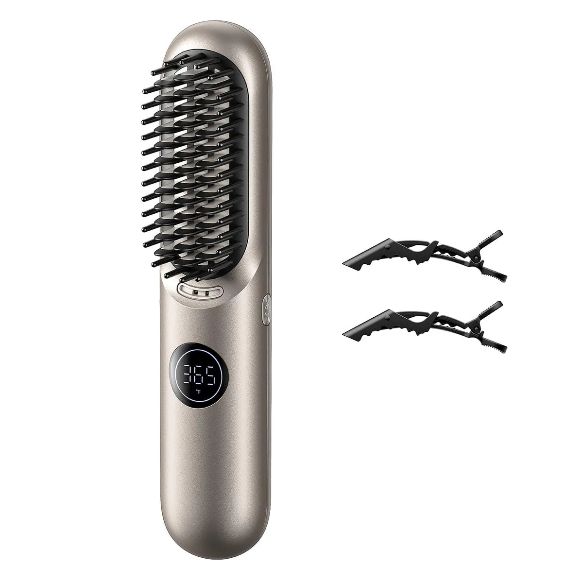 Bluvol I11 Apex cordless straightening comb, compact rectangular body with heated teeth and base plate, matte finish