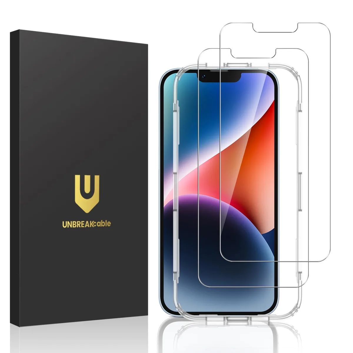  UNBREAKcable 2-Pack Screen Protector iPhone 16e/14/13/13 Pro 6.1 inch — product photo