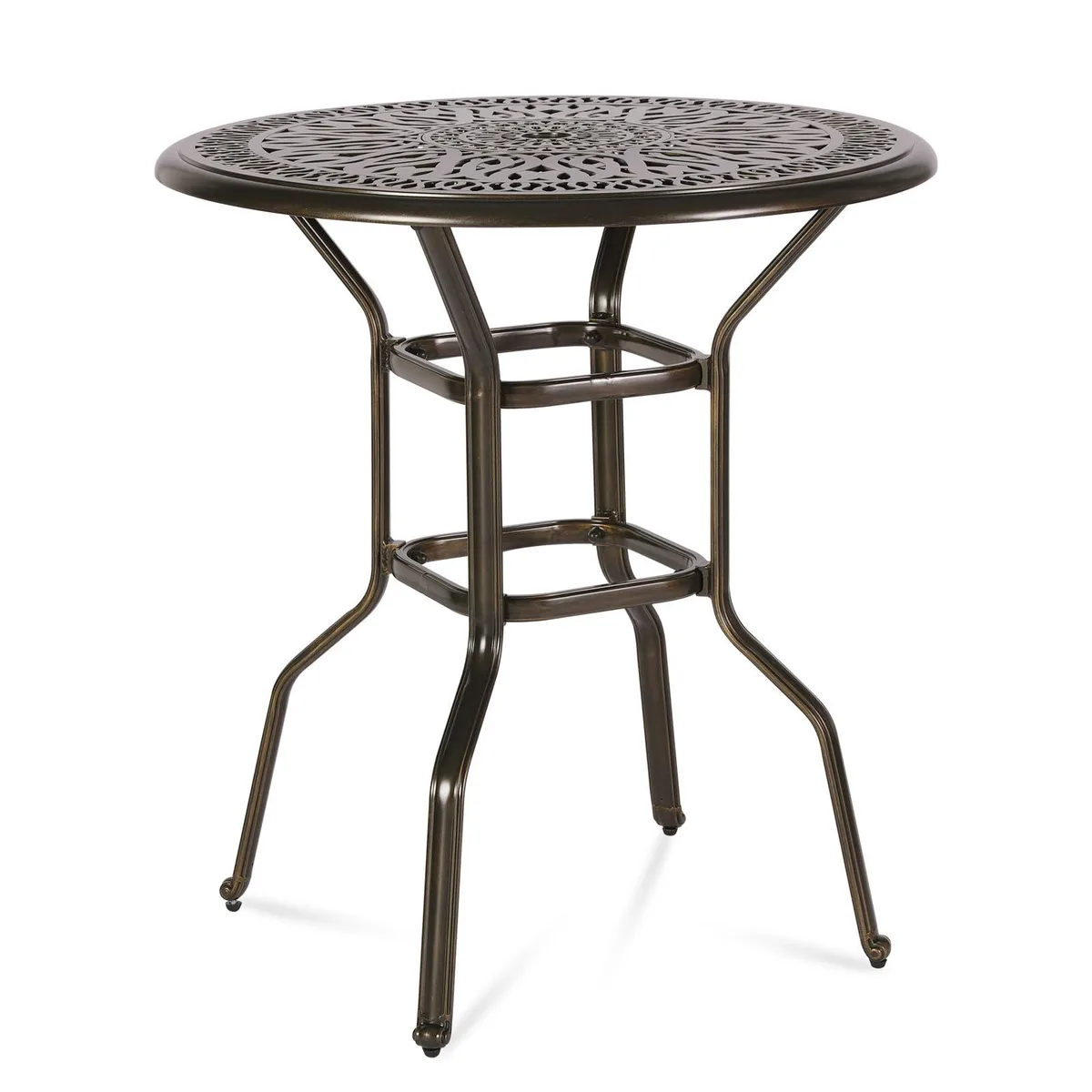 MEETWARM MEETWARM 35.4" Cast Aluminum Bar Table Dark Bronze — product photo
