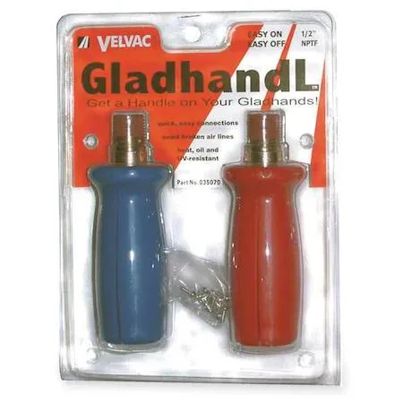 Velvac Velvac 035070 Gladhand Grip Blue Red Polyurethane Steel — product photo