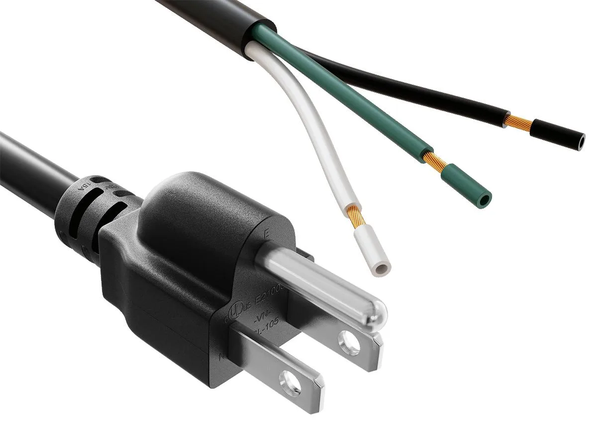 Cable Leader Cable Leader 8ft NEMA 5-15P to ROJ 14 AWG 15A 125V Black — product photo