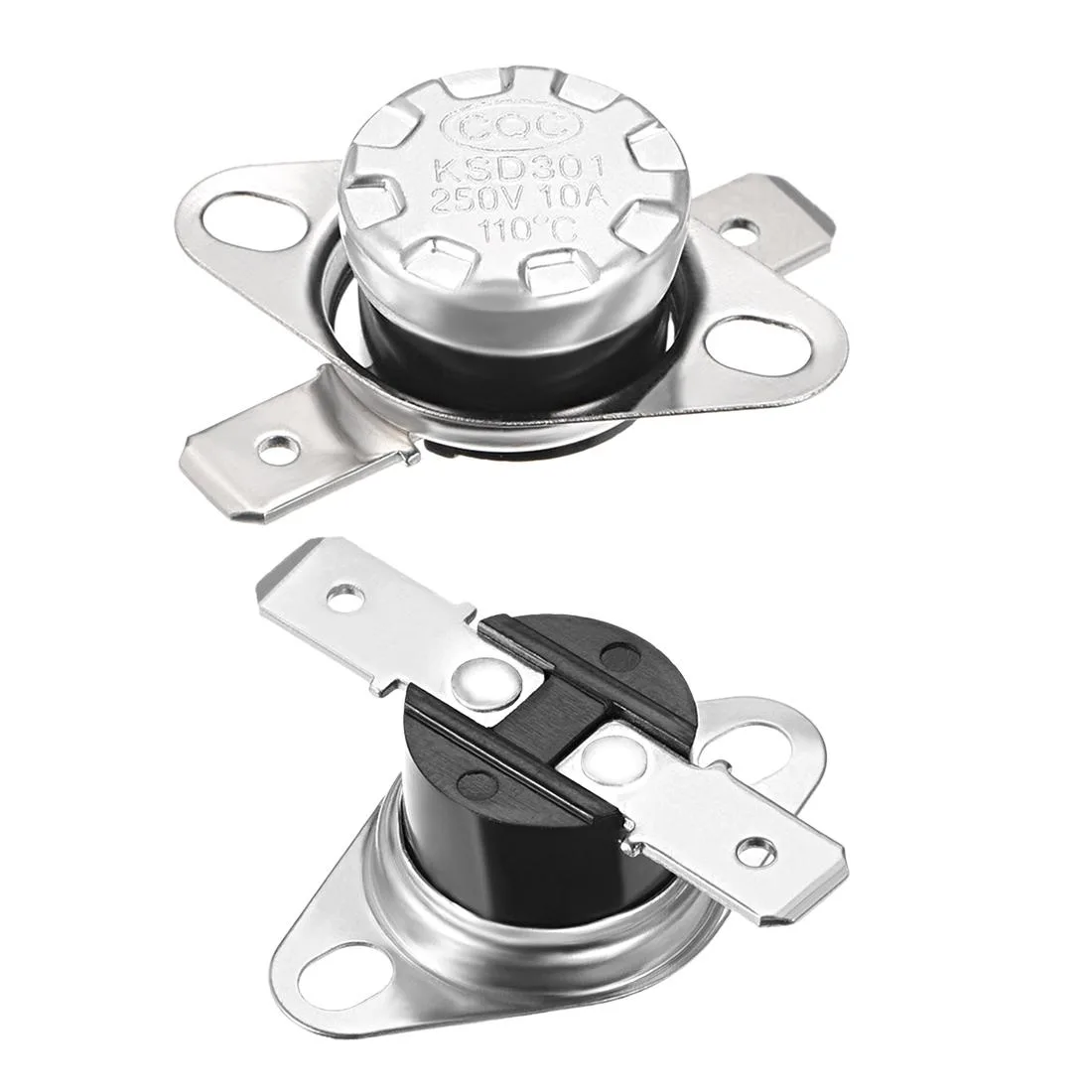 Unique-Bargains Unique-Bargains KSD301 Electrical Timer Switch 110°C 10A NC 6.3mm Pin 2pcs — product photo