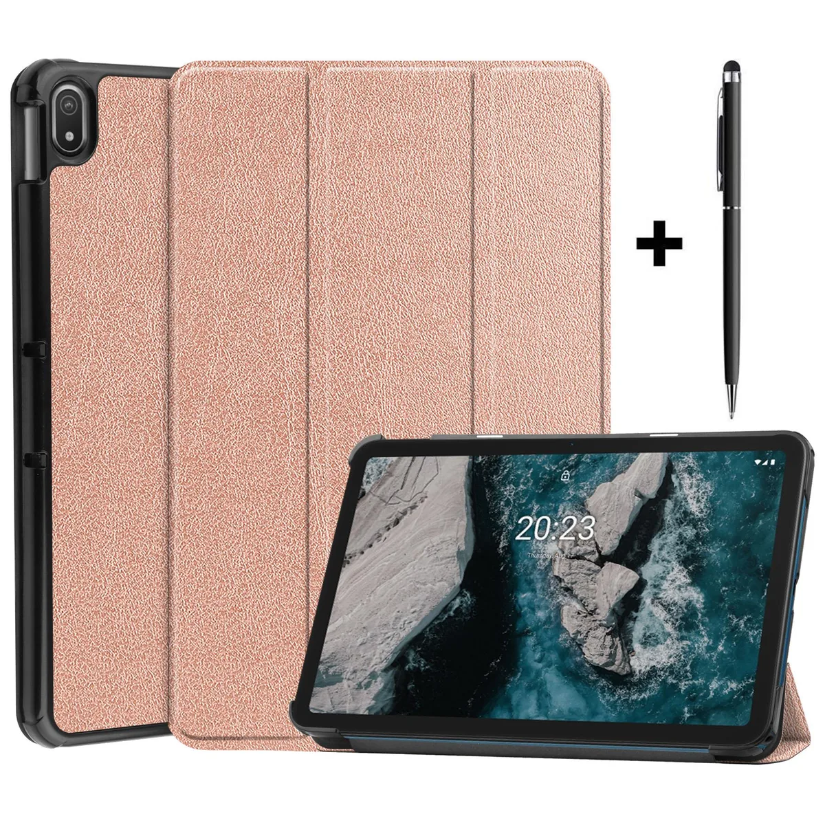Werleo Werleo 10.36" Tablet Cover Case Rose Gold with Stylus for Nokia T20 2021 (TA-1392/1394/1397) — product photo