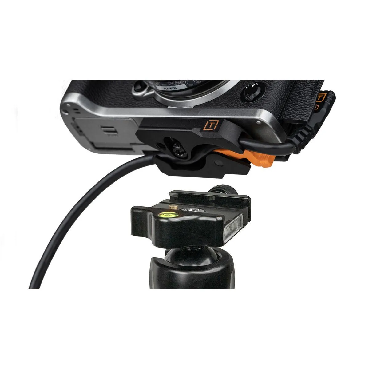 Tether Tools Tether Tools LeverLock Plate & Optima 10G 31' USB-C Cable, Black — product photo