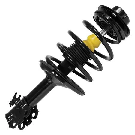 Unity 11551 front left complete strut assembly, silver metal coil spring and housing