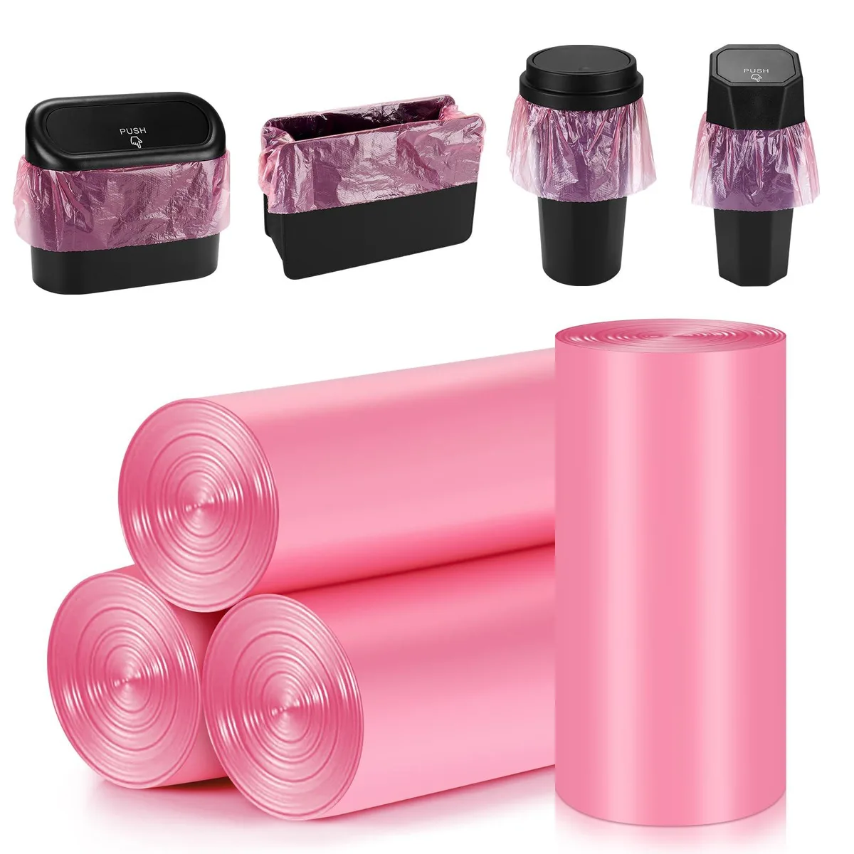  Accmor Garbage Bags 120 Count 0.33 gal Pink AC4720-4Pink — product photo