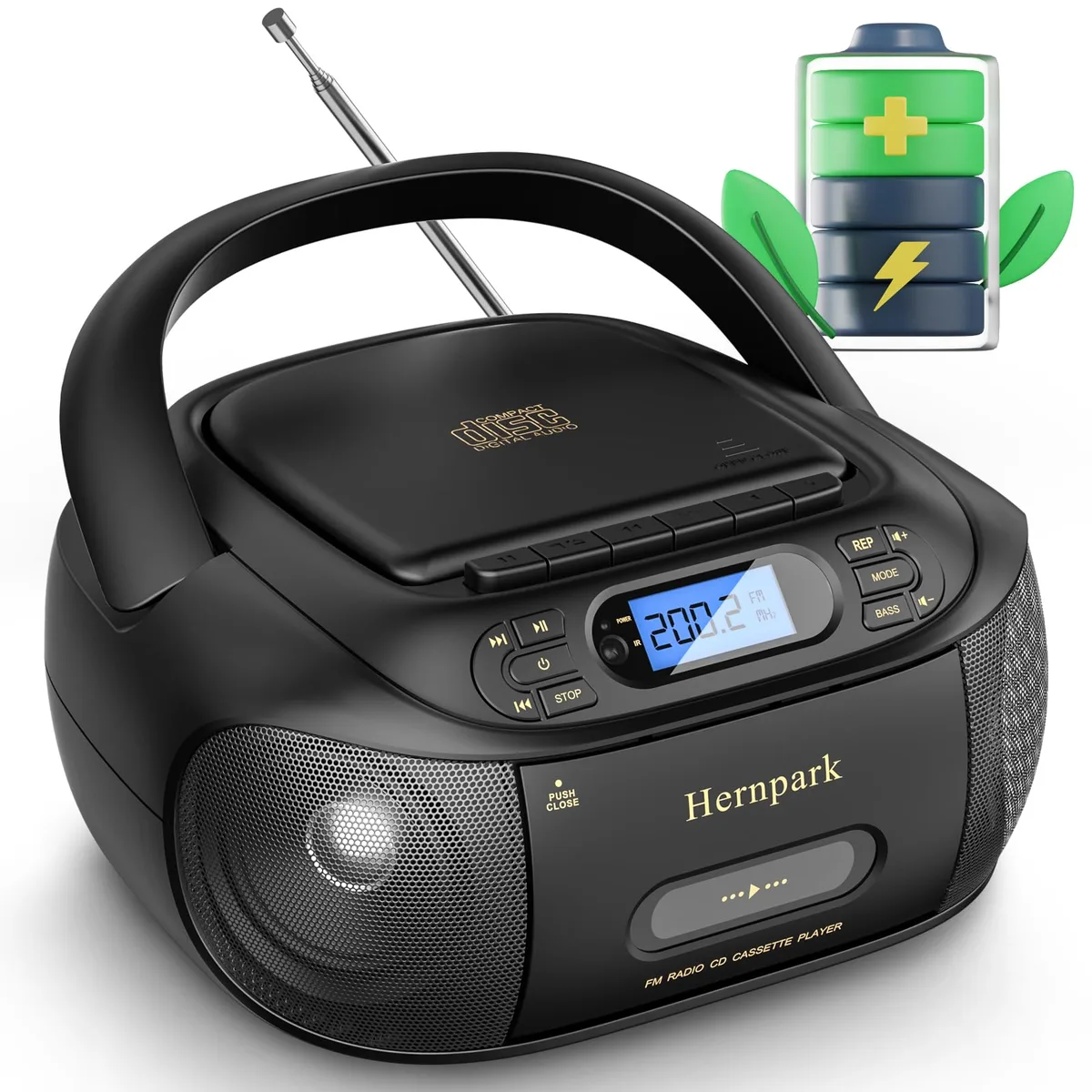  Hernpark CB0201B Cassette Player Bluetooth 5.1 20W 1.5kg — product photo