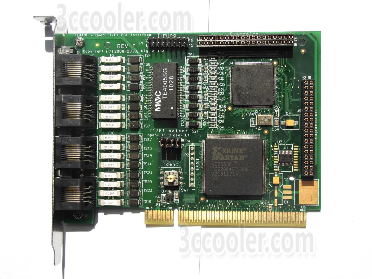 SunnyStar Co., Ltd SunnyStar Co., Ltd TE210P telephone accessory 2 E1/T1/J1 Ports 3.3V PCI — product photo