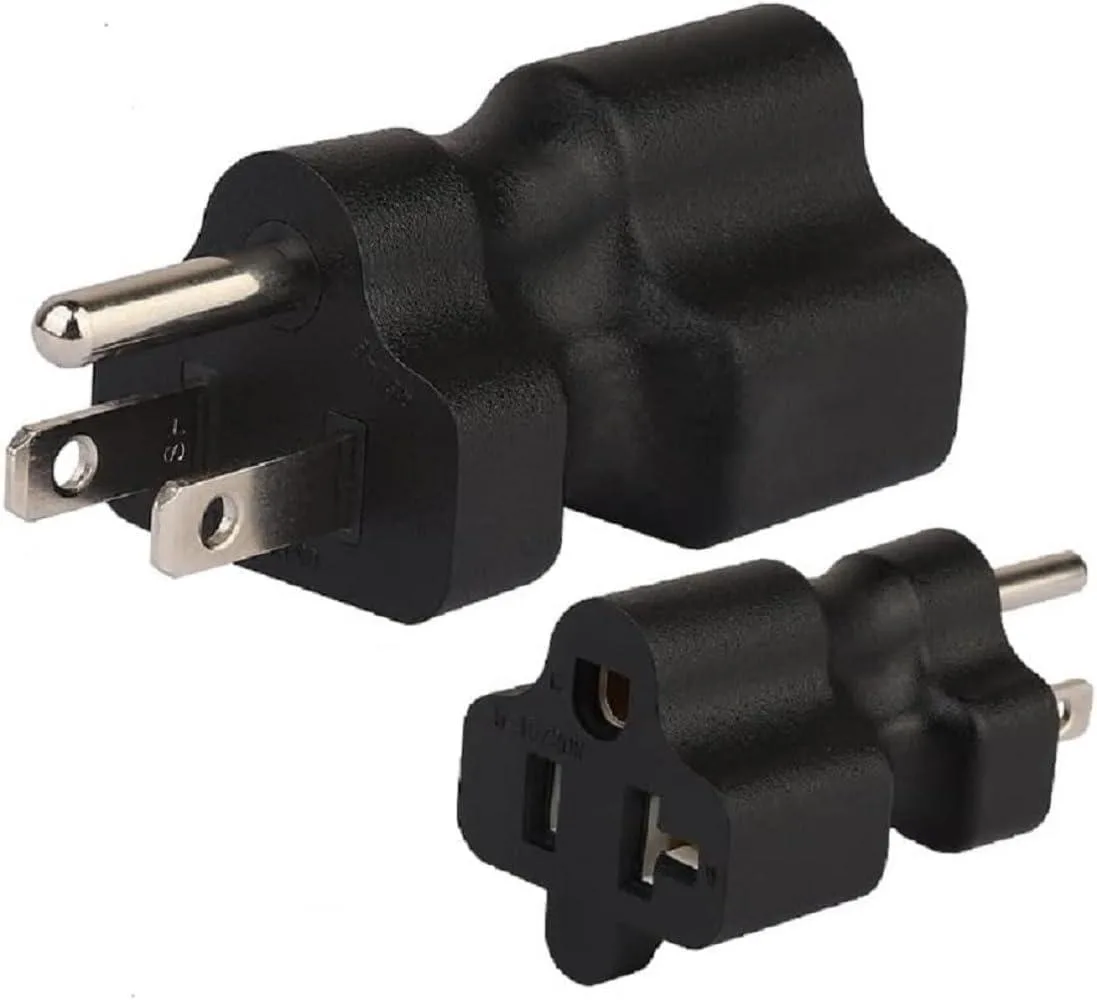 TeKit TeKit PA-0201 5-15P to 5-15R &amp; 5-20R adapter 15A 20A 125V — product photo