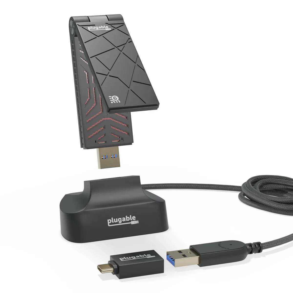 Plugable Technologies Plugable Technologies USB-WIFIAX Wi-Fi 6 USB 3.0 Adapter — product photo