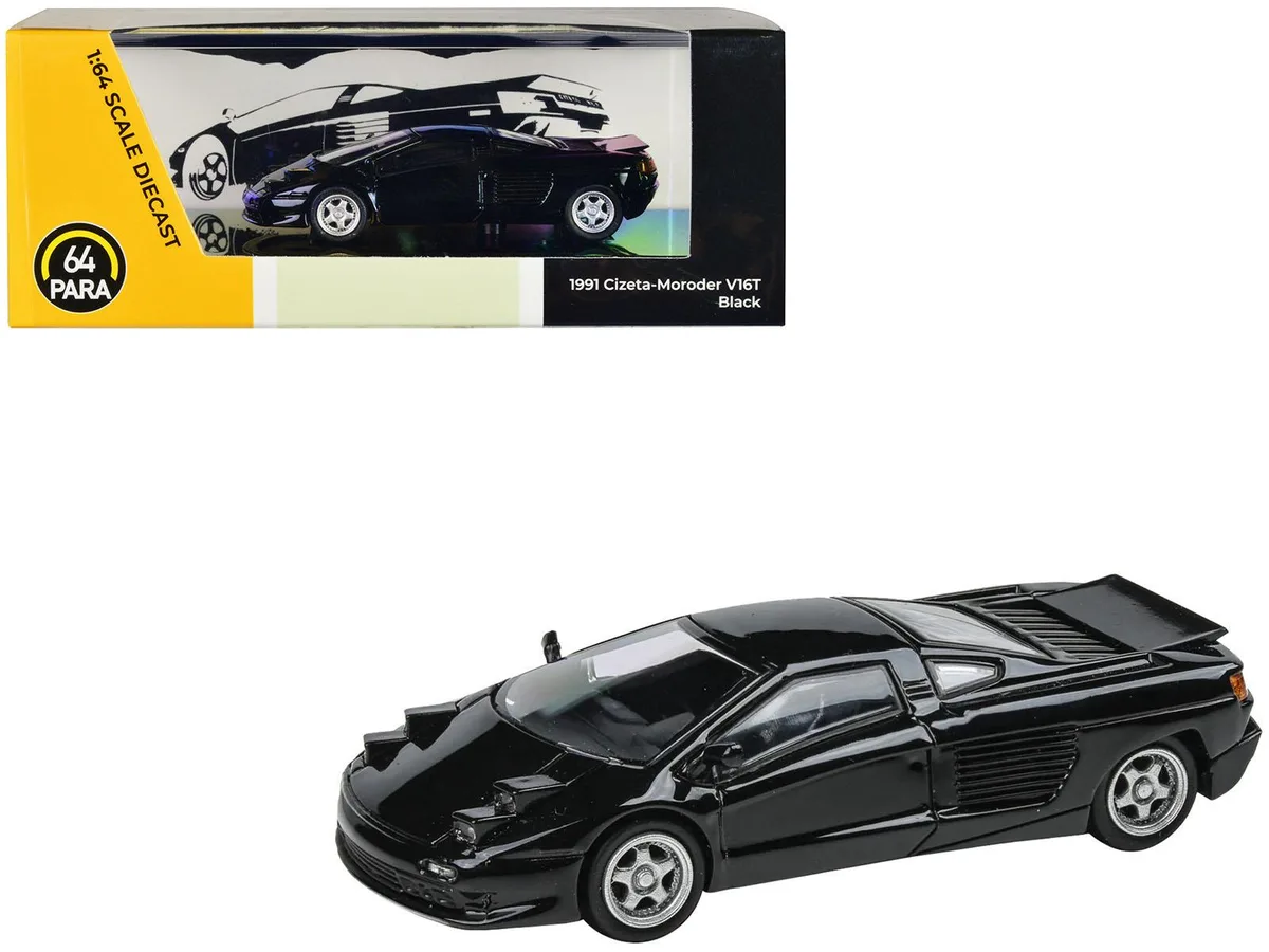 Paragon Paragon 1991 Cizeta V16T Black 1/64 Diecast Hobby Collectible — product photo