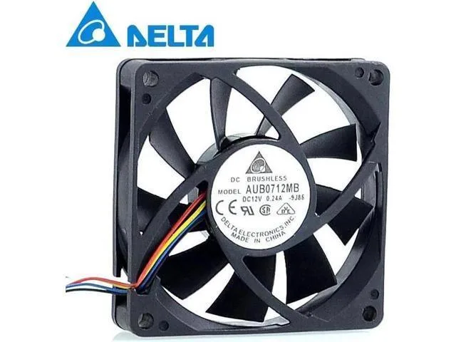 TSUJ TSUJ 2 in 1 accessory 2pcs fan AUB0712MB 7015 12V 0.24A 7cm 4-pin PWM CPU cooling fan for Delta 70*70*15mm — product photo