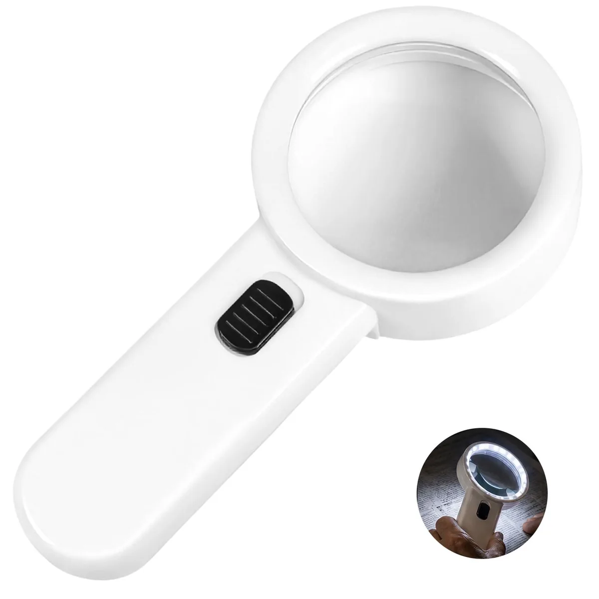  GPJYYDS OTH260109F-0001 3X Reading Glass 12 LED 2.75 inch — product photo
