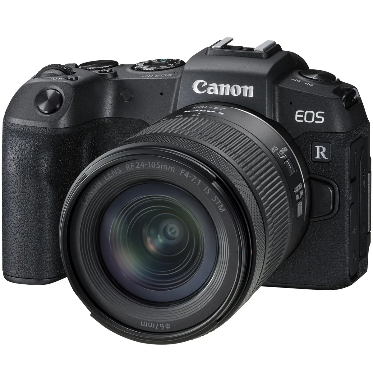 Canon Canon EOS RP 3380C132 compact mirrorless camera with 24-105mm F4-7.1 IS STM lens — product photo